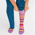 3 Pack - Compression Socks - Purple + Orange/Knee-High