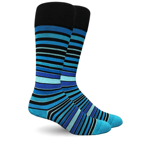 Stripe Cotton Blue Socks