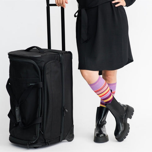 3 Pack - Compression Socks - Purple + Orange/Knee-High
