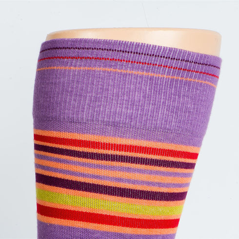 Stripe Purple + Orange Cotton Compression Sleeve