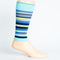 Stripe Navy + Teal Cotton Compression Sleeve