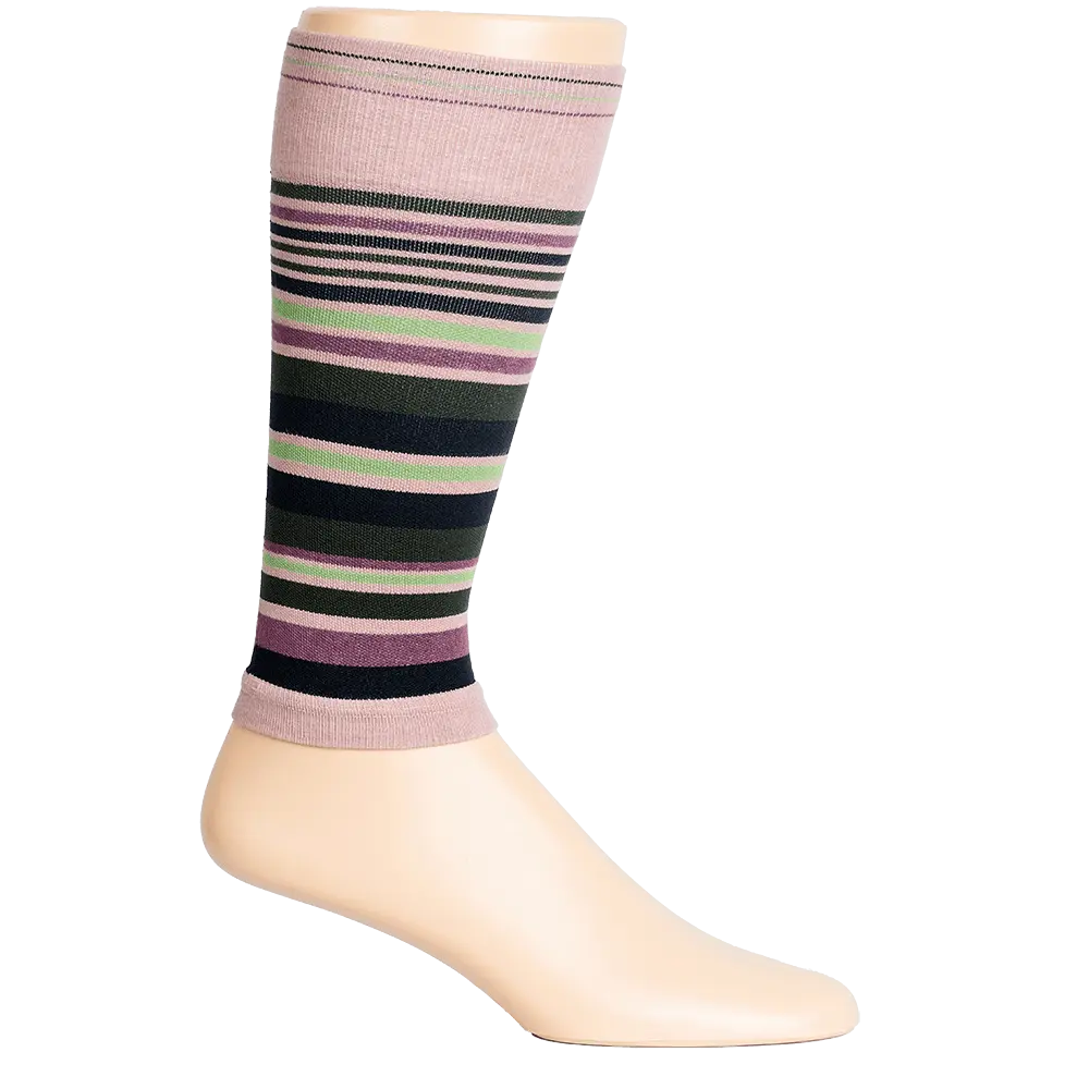 Stripe Black + Pink Cotton Compression Sleeve