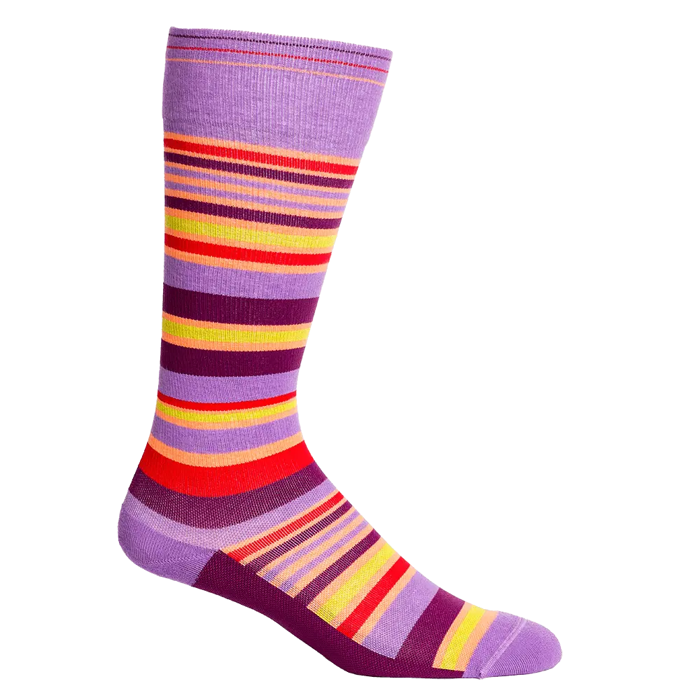 3 Pack - Compression Socks - Purple + Orange/Knee-High