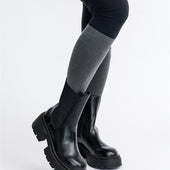 Solid Grey Cotton Compression Socks thumbnail 3