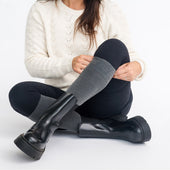 Solid Grey Cotton Compression Socks thumbnail 2