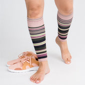 Stripe Black + Pink Cotton Compression Sleeve thumbnail 3