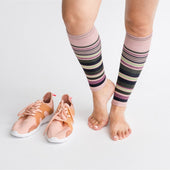 Stripe Black + Pink Cotton Compression Sleeve thumbnail 2