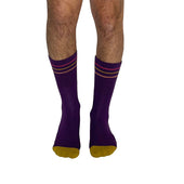 Color Block Purple + Orange Diabetic Socks thumbnail 5