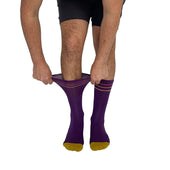 Color Block Purple + Orange Diabetic Socks thumbnail 4
