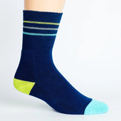 Color Block Navy + Teal Diabetic Socks thumbnail 1