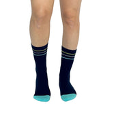 Color Block Navy + Teal Diabetic Socks thumbnail 3