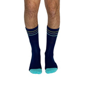 Color Block Navy + Teal Diabetic Socks thumbnail 5