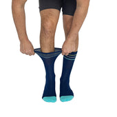 Color Block Navy + Teal Diabetic Socks thumbnail 4