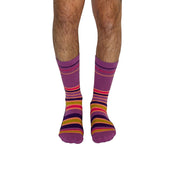 Stripes Purple + Orange Diabetic Socks thumbnail 5