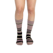 Stripes Pink + Black Diabetic Socks thumbnail 3