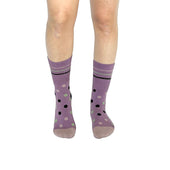 Polka Dots Pink + Black Diabetic Socks thumbnail 3