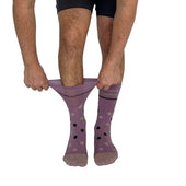 Polka Dots Pink + Black Diabetic Socks thumbnail 4