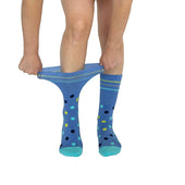 Polka Dots Navy + Teal Diabetic Socks thumbnail 2