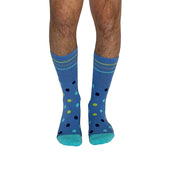 Polka Dots Navy + Teal Diabetic Socks thumbnail 3