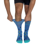 Polka Dots Navy + Teal Diabetic Socks thumbnail 4