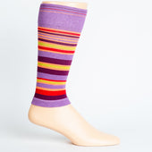 Stripe Purple + Orange Cotton Compression Sleeve thumbnail 1
