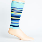Stripe Navy + Teal Cotton Compression Sleeve thumbnail 1