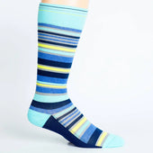 Stripes Navy - Medical Compression Socks thumbnail 1