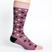Polka Dot Black + Pink Cotton Compression Socks thumbnail 1