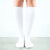 Solid White Cotton - Medical Compression Socks thumbnail 2